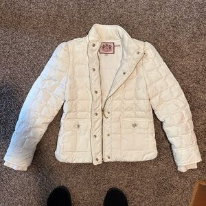 Juicy Couture White Quilted Puffer Jacket